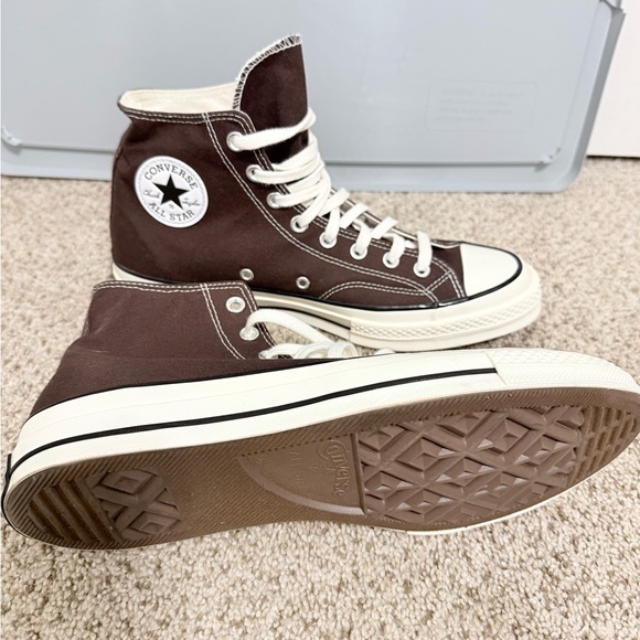 Converse Chuck Taylor High-Tops in Brown and White - Picture 2 of 3